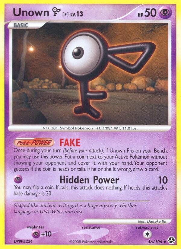 Unown F #56 Pokemon Great Encounters