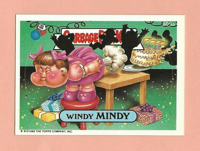 Windy MINDY #605a 1988 Garbage Pail Kids