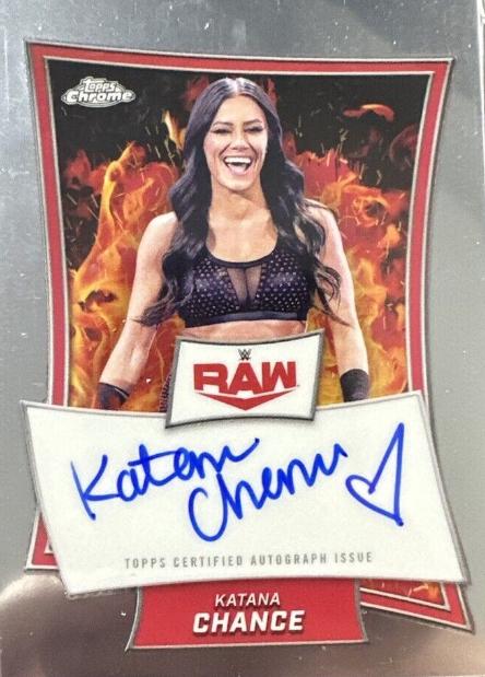 Katana Chance #RBA-KAA Wrestling Cards 2025 Topps Chrome WWE Red Brand Autograph