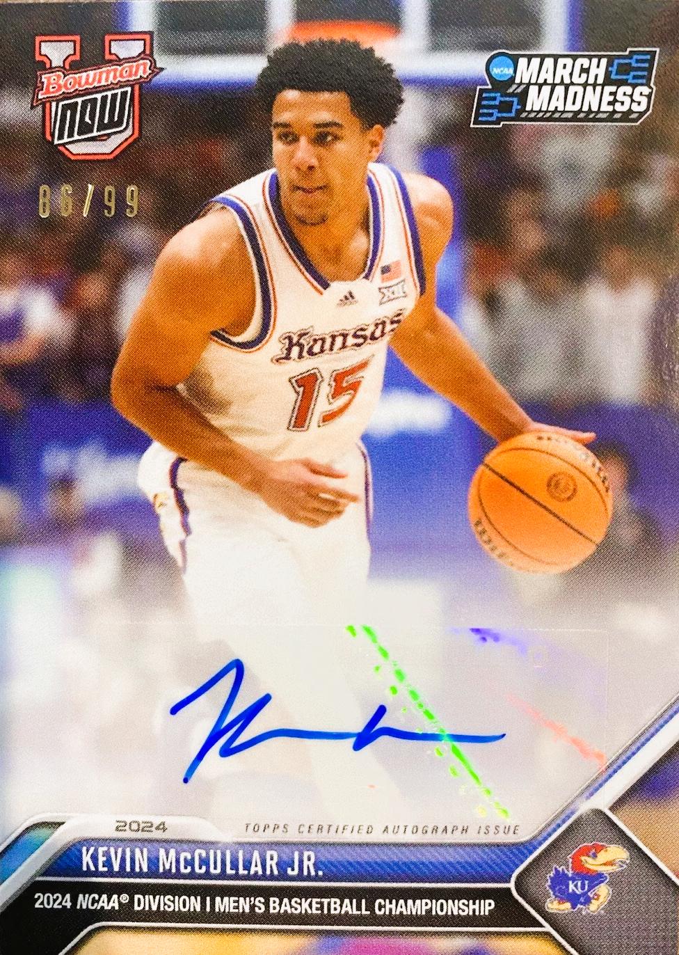 Kevin McCullar #18A Basketball Cards 2024 Bowman U Now NCAA March Madness Autograph