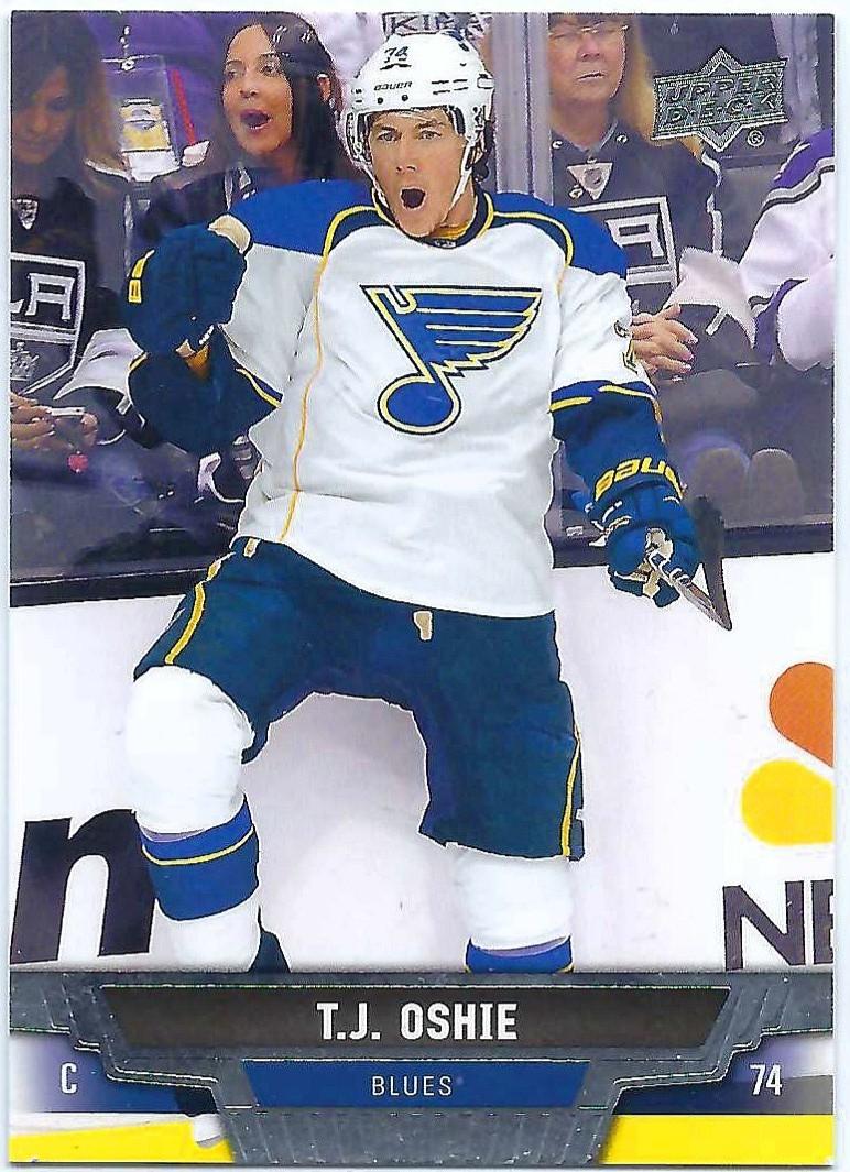 T.J. Oshie #122 Hockey Cards 2013 Upper Deck
