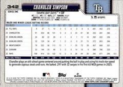 Back Of Card | Chandler Simpson Baseball Cards 2026 Topps