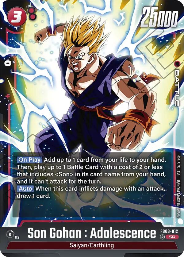 Son Gohan: Adolescence FB08-012 Prices | Dragon Ball Fusion World