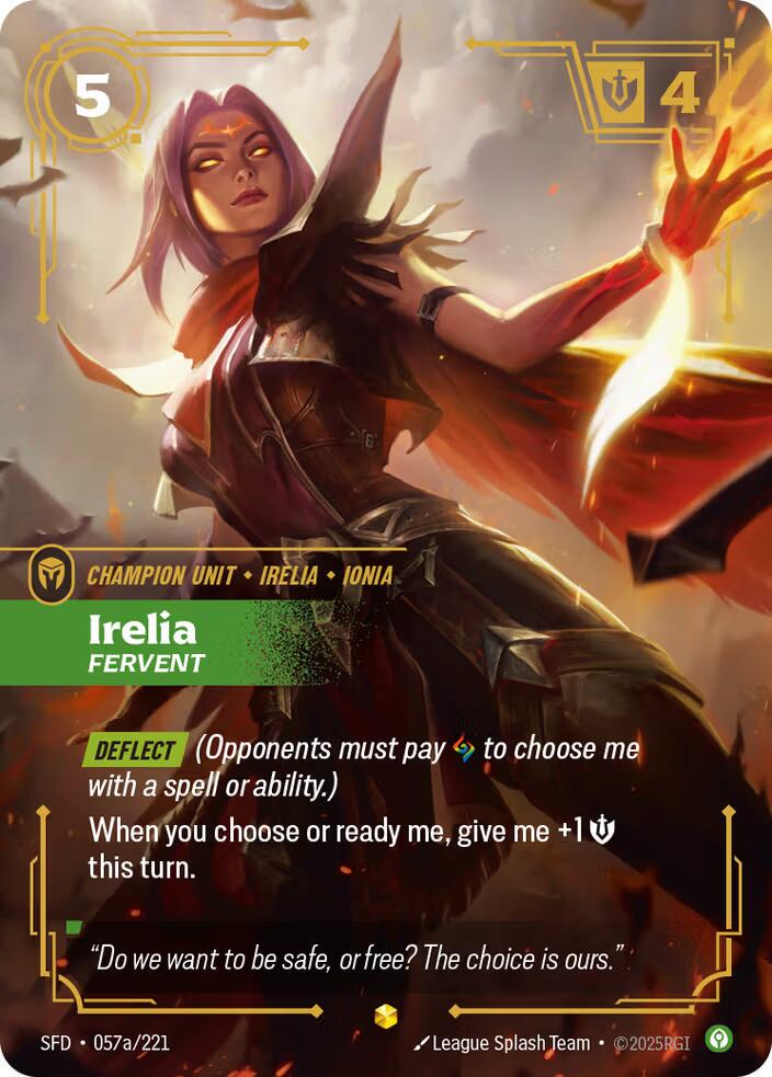 riftbound SIGNED TCG Riftbound - Card Fervent - Irelia SFD-057 リフトバウンド Fervent Irelia, その他