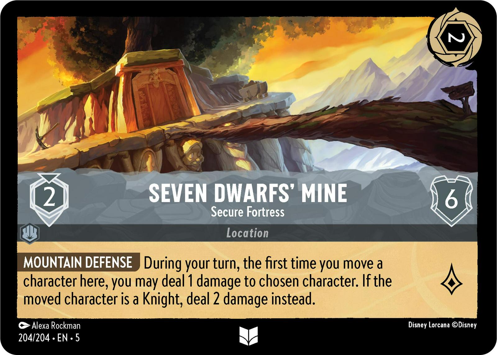 Seven Dwarfs' Mine - Secure Fortress #204 Lorcana Shimmering Skies