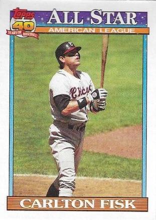 Carlton Fisk #393 Baseball Cards 1991 Topps
