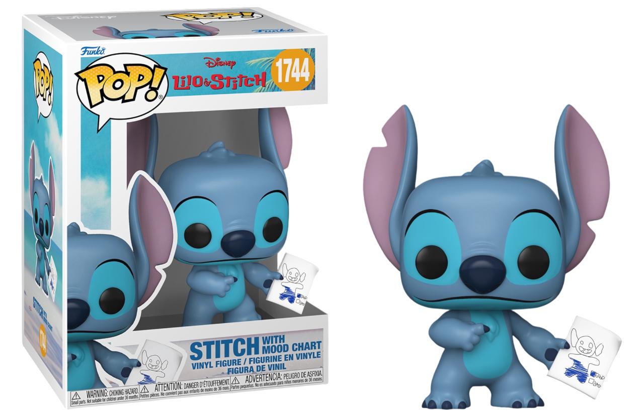 Stitch With Mood Chart #1744 Lilo & Stitch Funko Pop box and figure