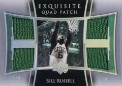 Bill Russell [Parallel] #E4P-BR Basketball Cards 2004 Upper Deck Exquisite Collection Patch Quad Prices
