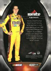 Back Of Card | Kyle Busch Racing Cards 2012 Press Pass Ignite