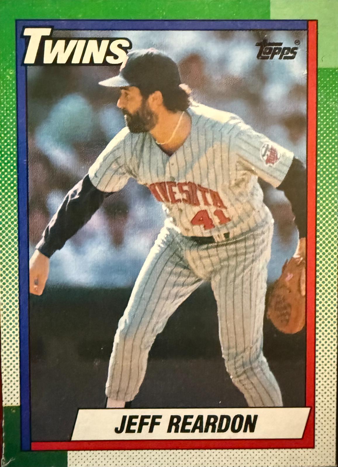 Jeff Reardon #K 1990 Topps Wax Box Cards Baseball