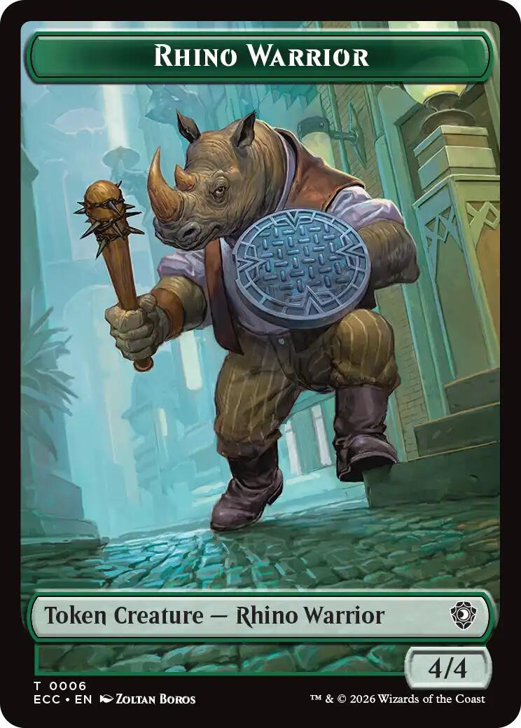 Tap to enlarge Rhino Warrior // Elemental – Double-Sided Token, Magic Lorwyn Eclipsed Commander