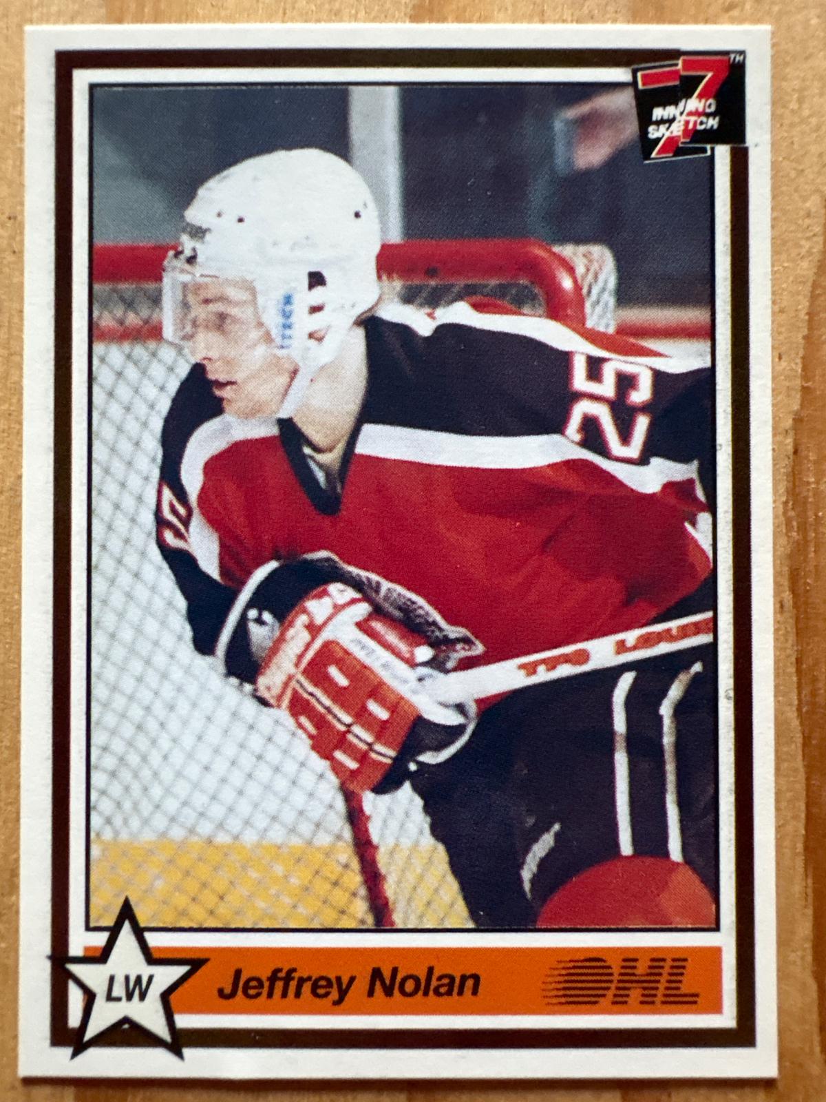 Jeffrey Nolan #112 1990 7th Inning Sketch Ohl Hockey