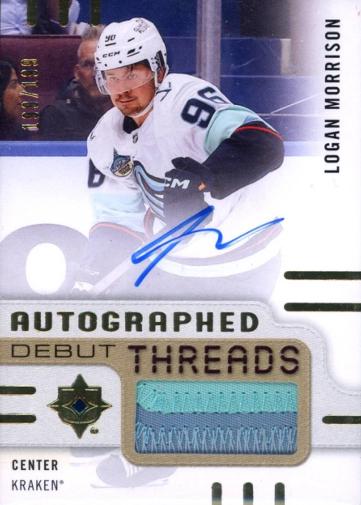 Logan Morrison #ADT-MO 2024 Ultimate Collection Autograph Debut Threads Hockey