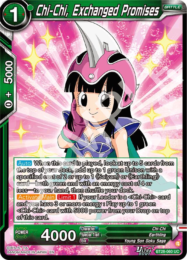 Chi-Chi, Exchanged Promises BT28-060 Prices | Dragon Ball Super