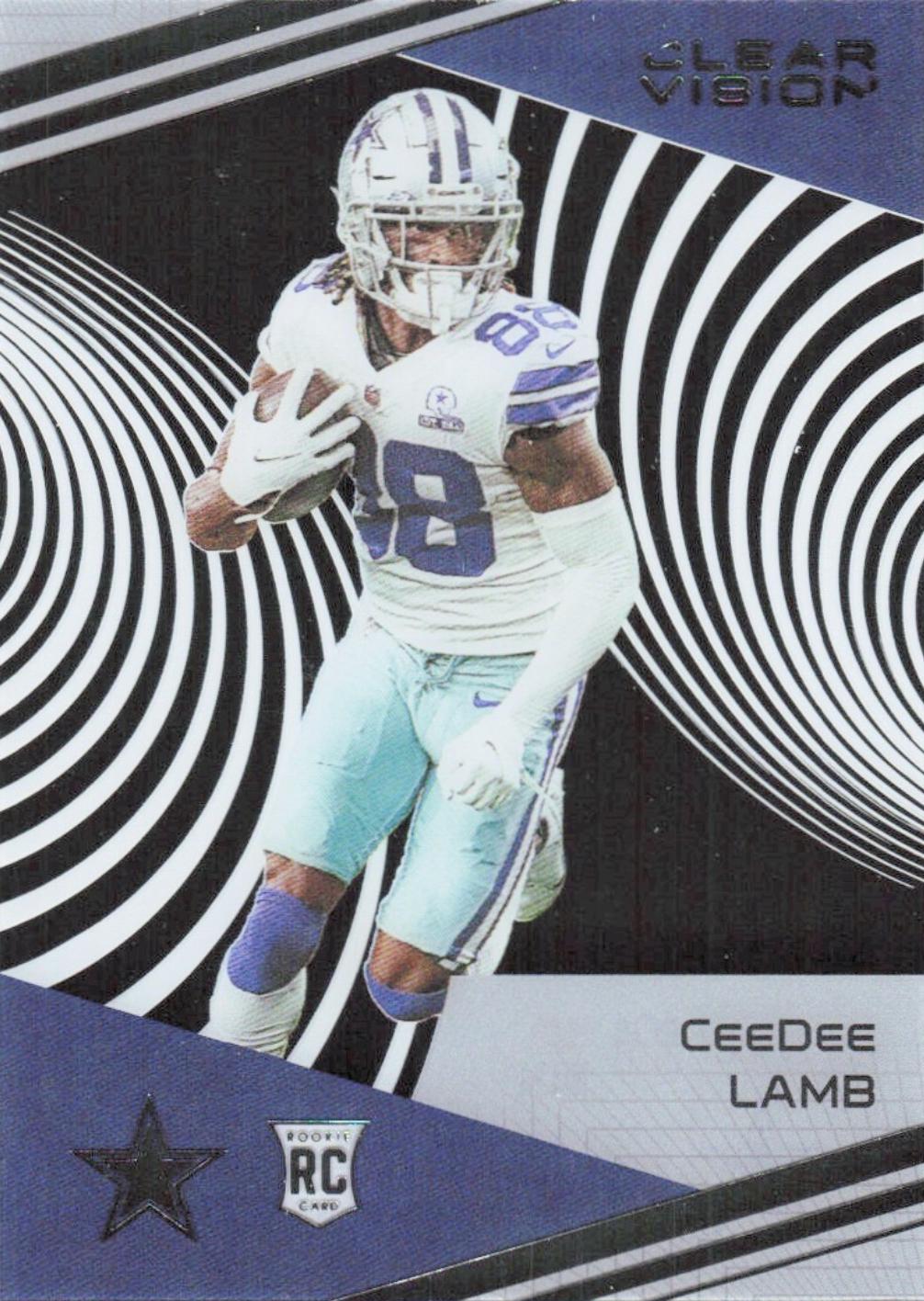 2020 Panini Chronicles Clear Vision Rookies Ceedee Lamb #CV-13 card
