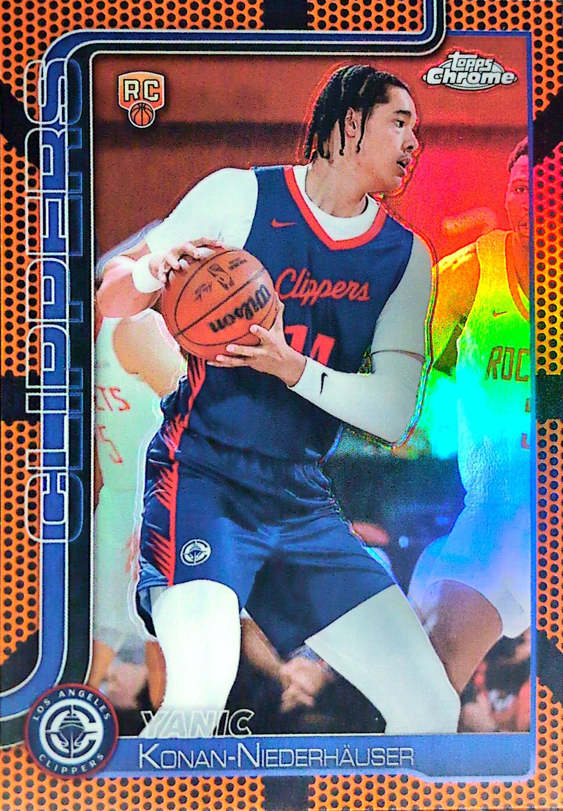 2025 Topps Chrome Yanic Konan-Niederhauser [Basketball Refractor] #280 card