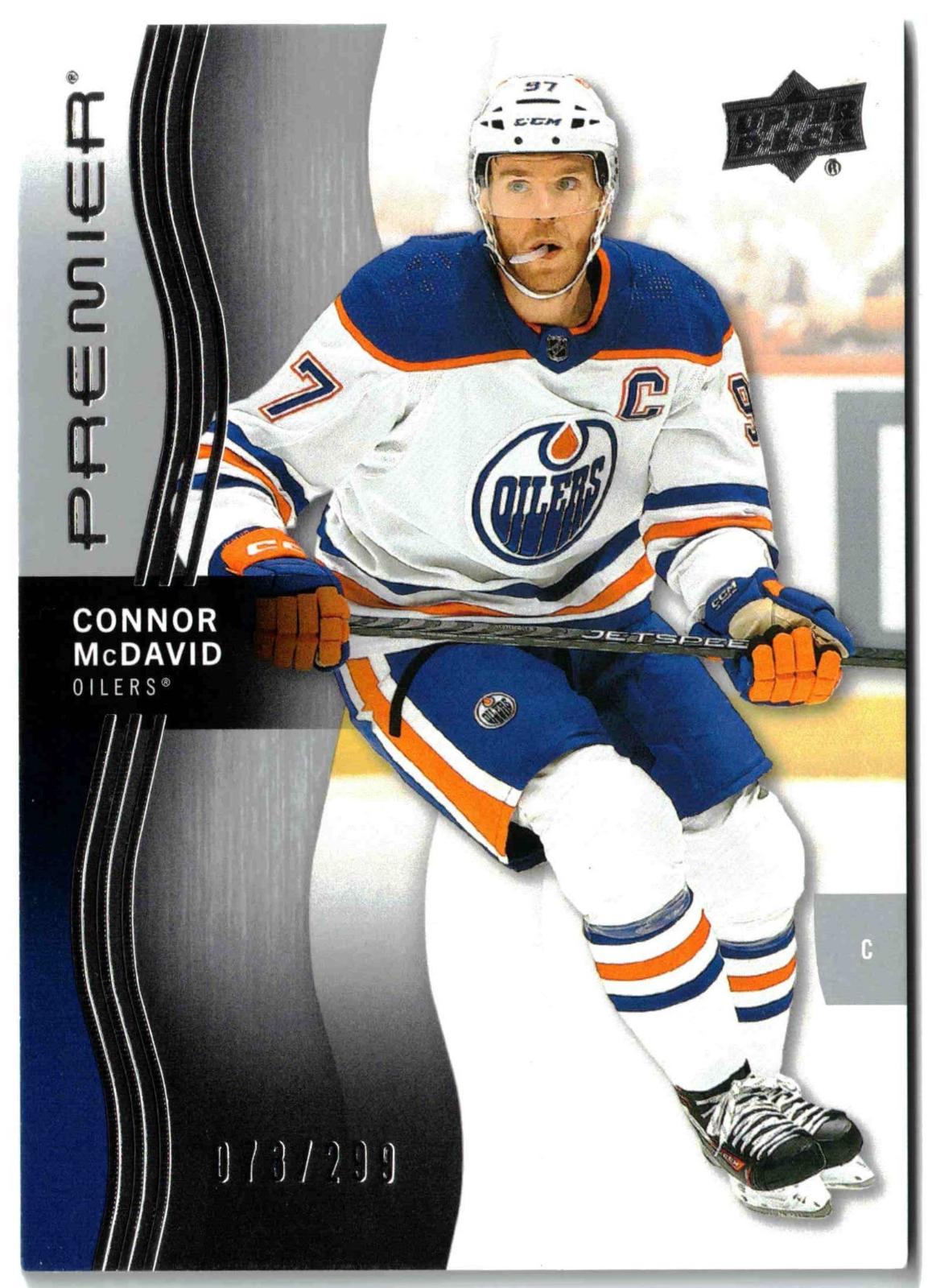 Connor McDavid #1 Hockey Cards 2023 Upper Deck Premier