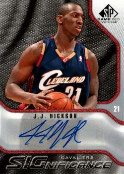 J.J. Hickson #S-JH 2009-10 SP Game Used Basketball SIGnificance