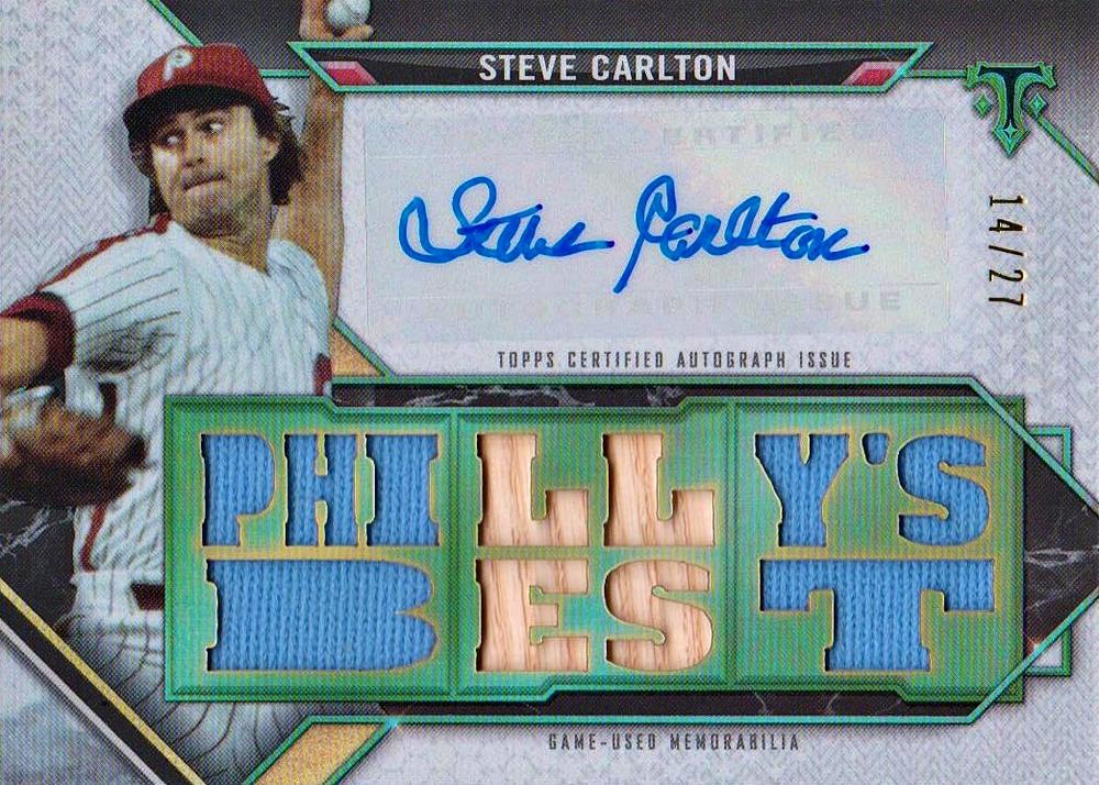 Steve Carlton #TTAR-SCA2 2021 Topps Triple Threads Baseball Autograph Relics