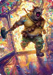 Rocksteady, Rowdy Rhino Art Card [Gold-Stamped Signature] #54