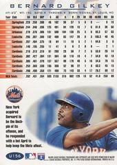 Back Of Card Bernard Gilkey U156 | Bernard Gilkey Baseball Cards 1996 Fleer Update