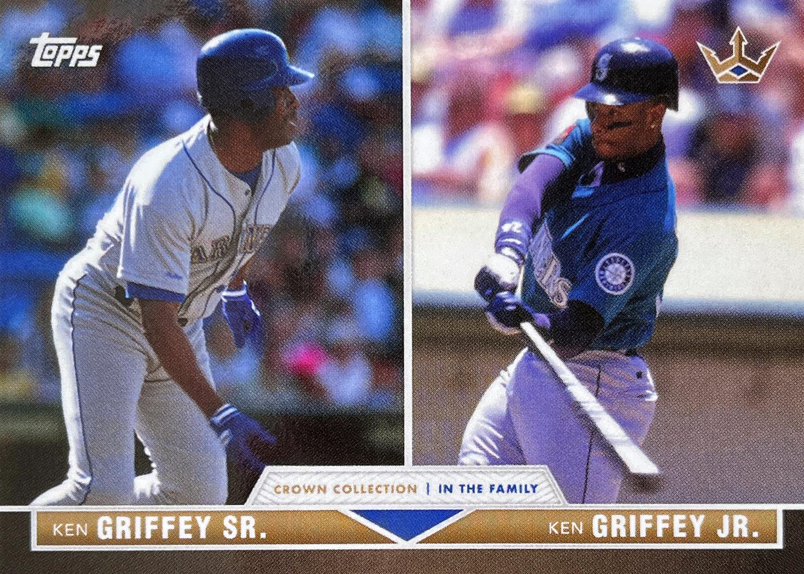 Ken Griffey Jr. , Ken Griffey Sr. #36 Baseball Cards 2022 Topps X Bobby Witt Jr. Crown