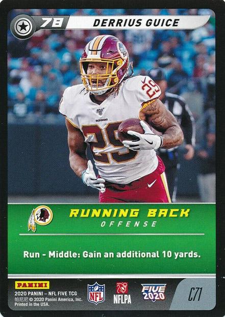 Derrius Guice #C71 2020 Panini NFL Five