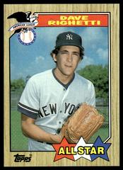 Dave Righetti #616 Baseball Cards 1987 Topps Prices