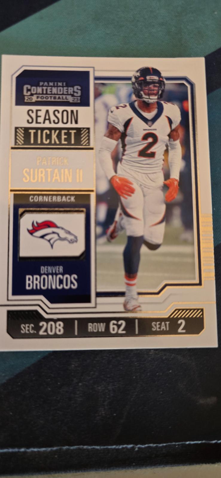 Patrick Surtain II #31 Football Cards 2023 Panini Contenders