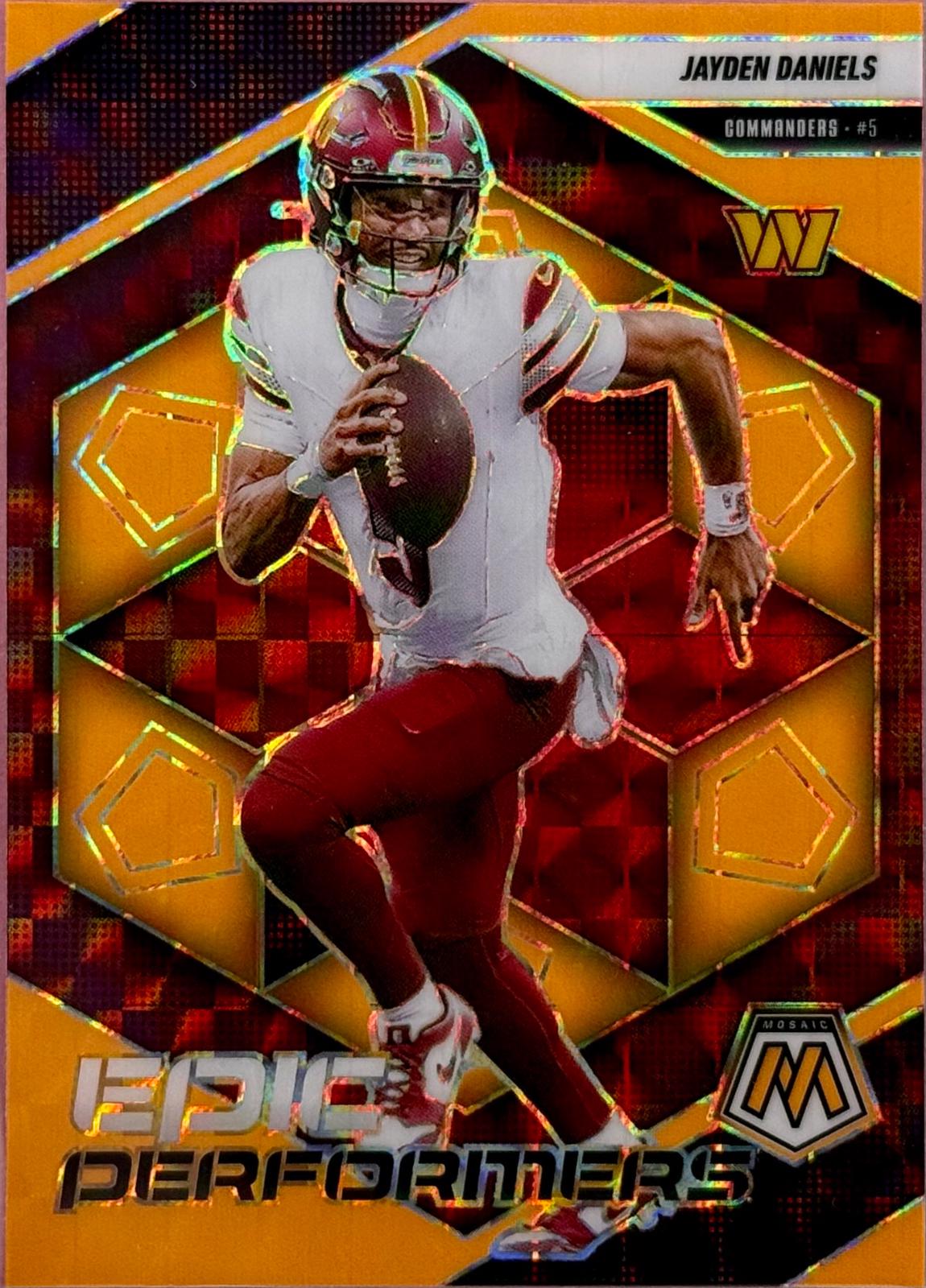Jayden Daniels [Mosaic Orange Fluorescent] #20 Prices | 2025