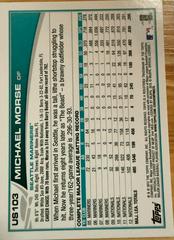 Back Of Card | Michael Morse Baseball Cards 2013 Topps Update