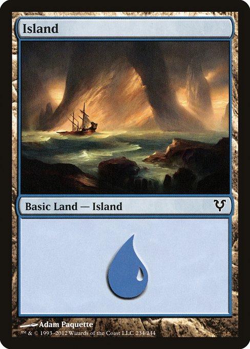 Island #234 Magic Avacyn Restored