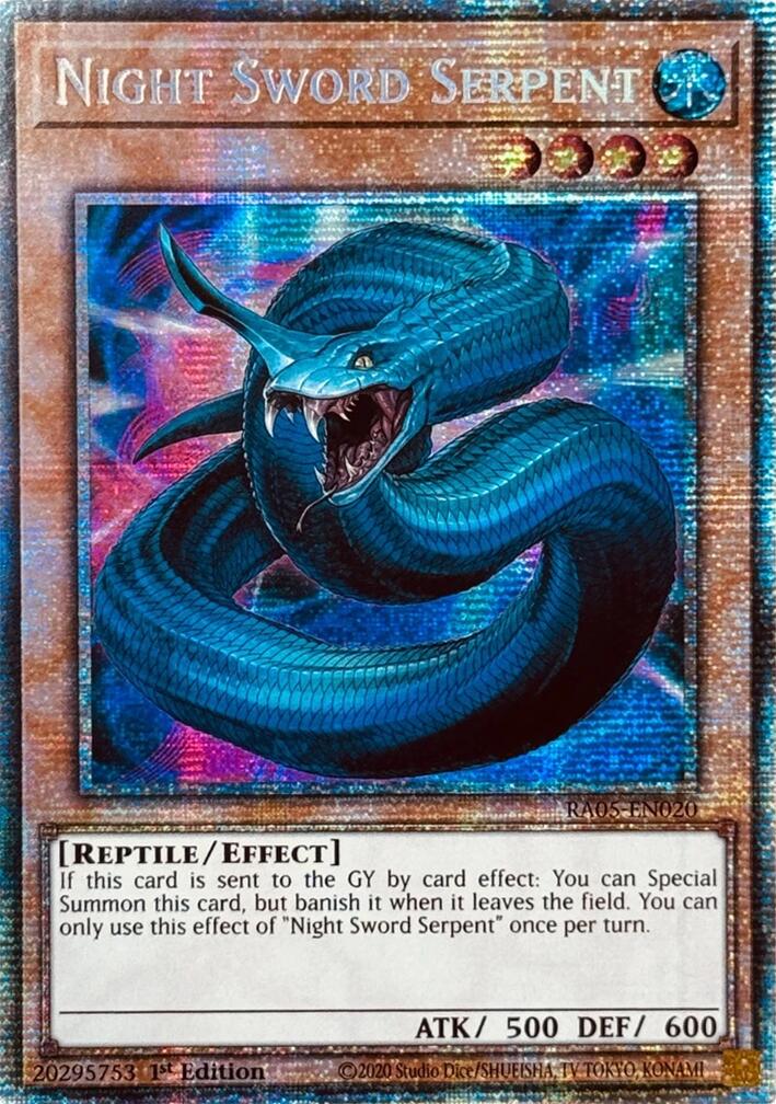 Night Sword Serpent [Starlight Rare] RA05-EN020 Prices | YuGiOh Rarity  Collection 5 | YuGiOh Cards
