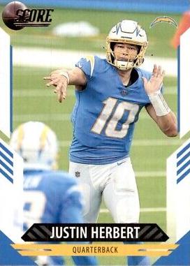 Justin Herbert #233 Football Cards 2021 Panini Score