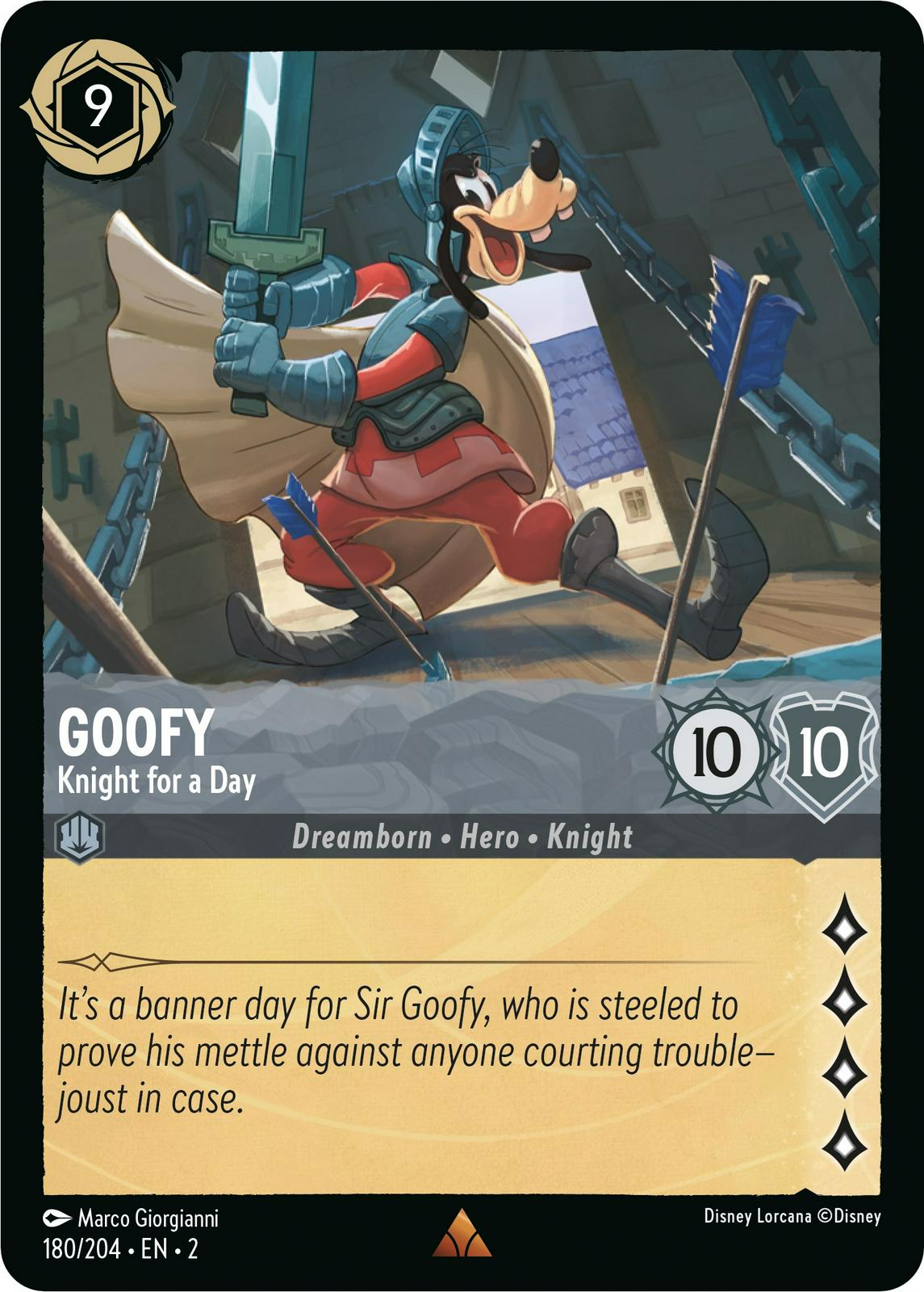 Goofy - Knight for a Day #180 Lorcana Rise of the Floodborn