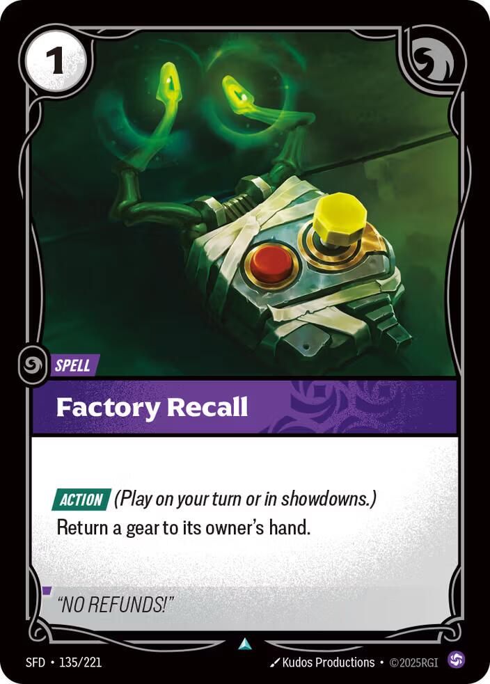 Factory Recall front