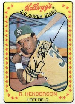 Rickey Henderson #33 Baseball Cards 1981 Kellogg's