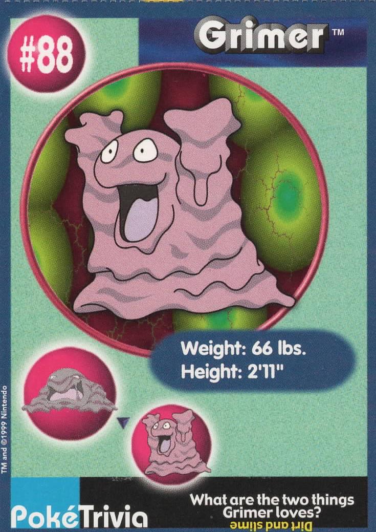 Grimer #88 Pokemon Burger King