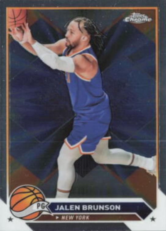 Jalen Brunson #11 Basketball Cards 2023 Topps Chrome
