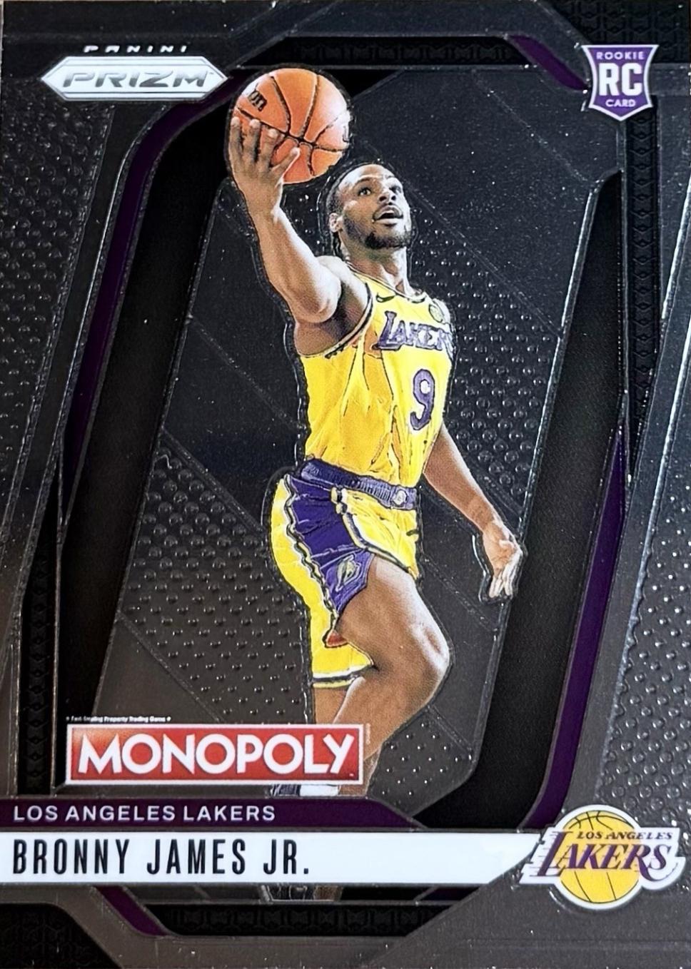 Bronny James Jr. #45 Basketball Cards 2024 Panini Prizm Monopoly