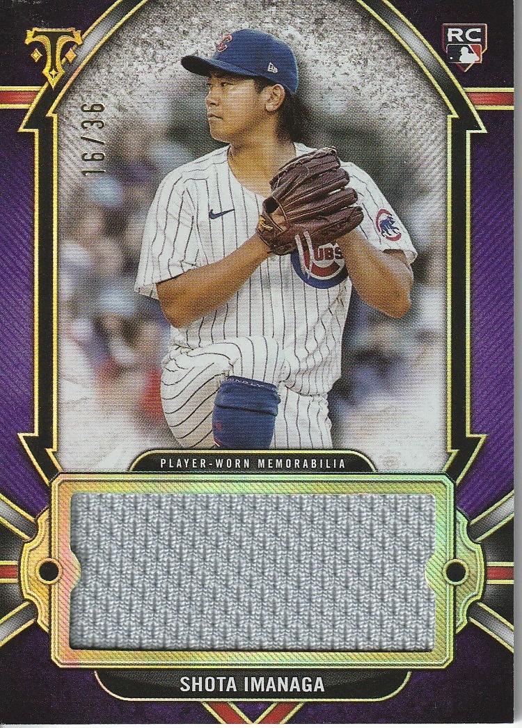 Shota Imanaga #SJR-IMA Baseball Cards 2024 Topps Triple Threads Single Jumbo Relic
