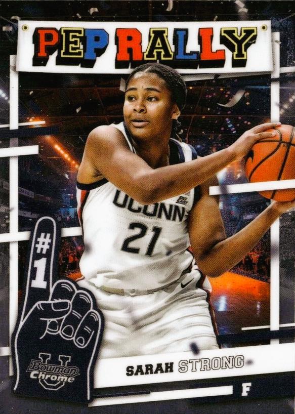 Sarah Strong #PR-20 Basketball Cards 2024 Bowman Chrome University Pep Rally