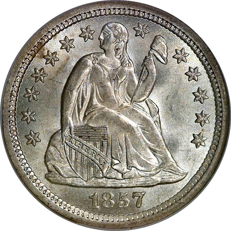 1857 O Coins Seated Liberty Dime