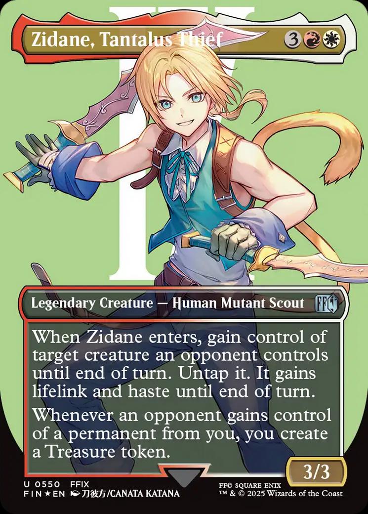 Zidane, Tantalus Thief [Borderless Surge Foil] #550 Prices | Magic