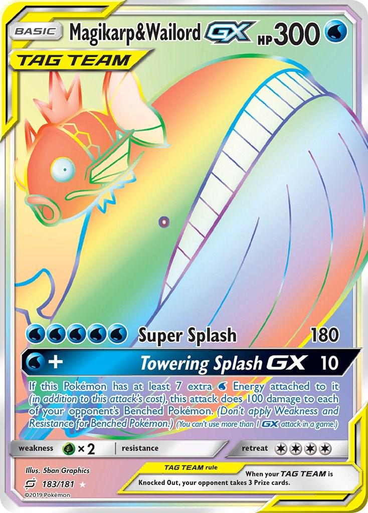 Magikarp & Wailord GX #183 Pokemon Team Up