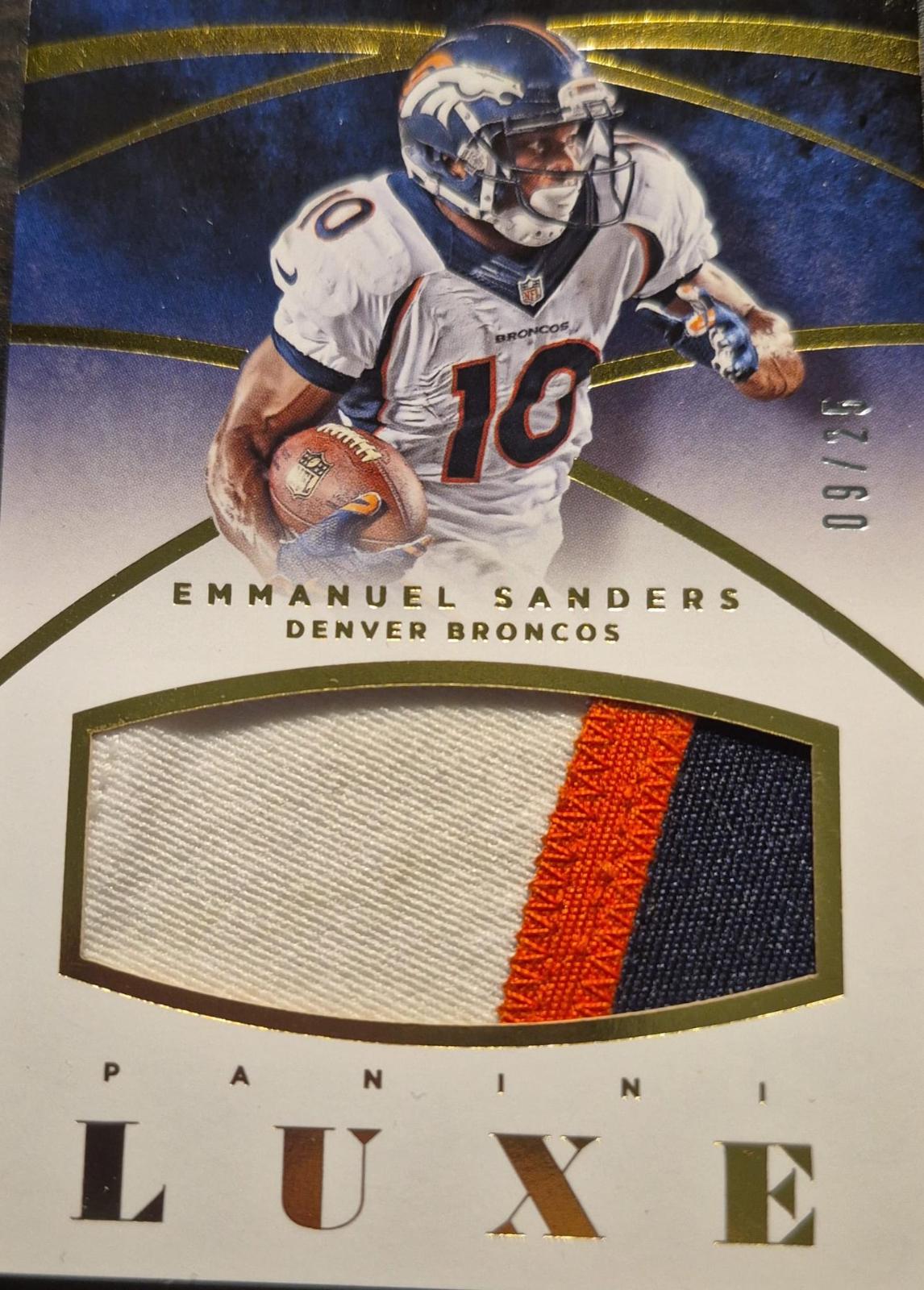 Emmanuel Sanders #LM-ES 2015 Panini Luxe Football Luxe Memorabilia Prime