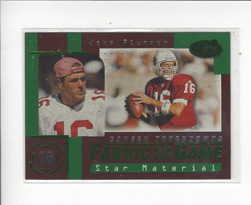 Jake Plummer #FG40 1999 Leaf Certified Football Fabric of the Game