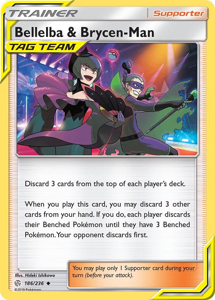 Bellelba & Brycen-Man #186 Pokemon Cosmic Eclipse