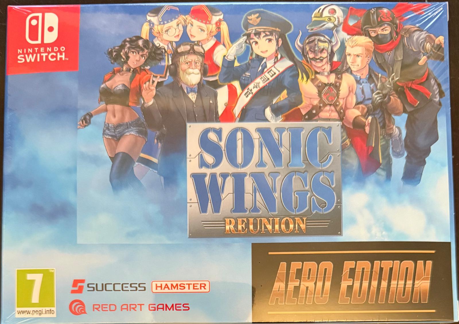 Carátula de Sonic Wings Reunion Aero Edition para Switch (edición PAL España)