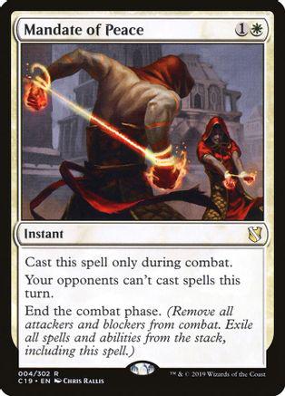 Mandate of Peace Magic Commander 2019